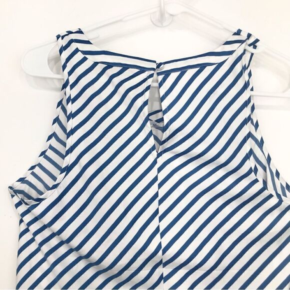 The Limited Blue Nautical Stripe Sleeveless Blouse- NEW - Picture 7 of 13